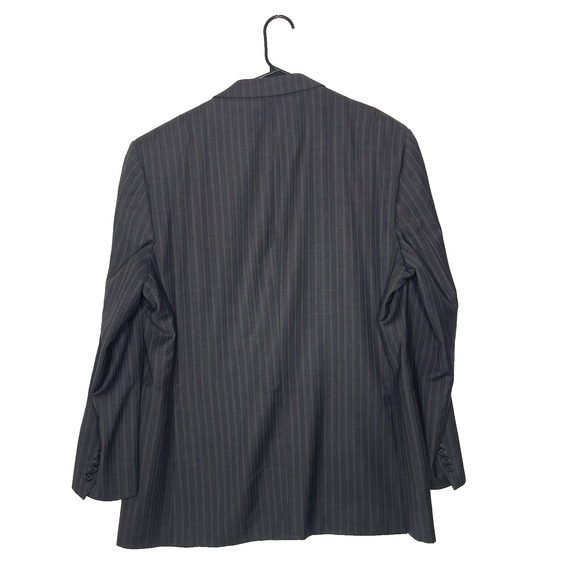 Coppley Men’s100% Wool Blazer 44W Gray Pinstripe Old Money Preppy Classic Canada - Picture 2 of 8